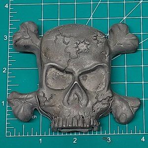 SKULL & CROSSBONES BELT BUCKLE WITH SECRET COMPARTMENT FOR LIGHTERS OR VALUABLES